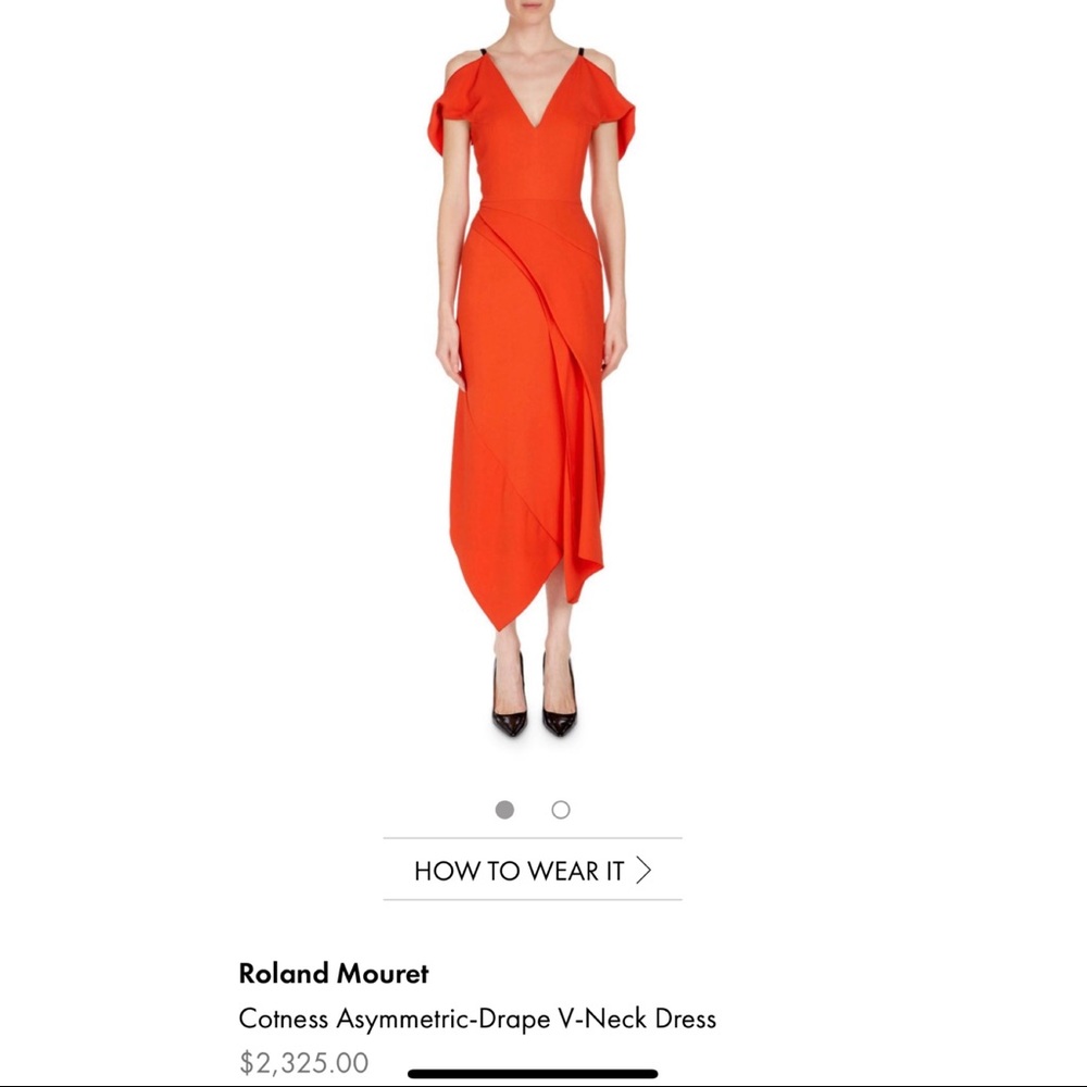 Roland Mouret Drape V-Neck Dress!